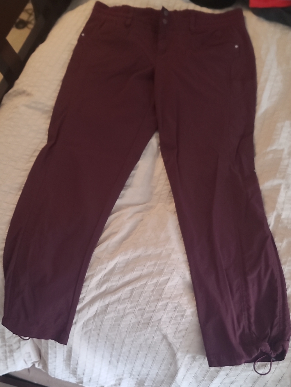 Title Nine Women's maroon clamber Snap-Front Pants